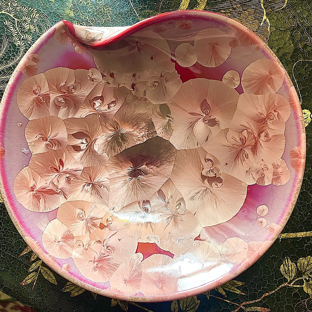 Wizard of Clay Pottery Dish with Crystalline Glaze, Excellent Condition